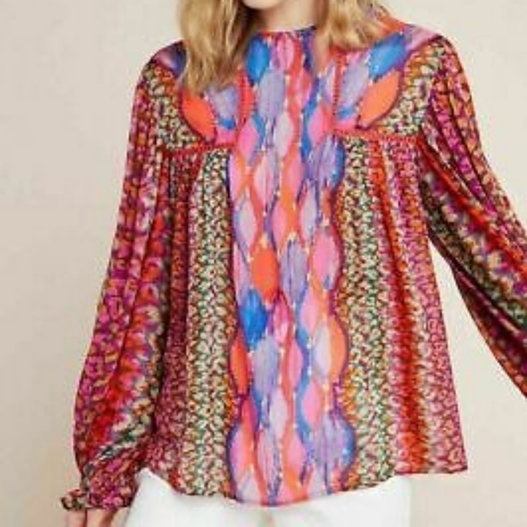 bl^nk Miranda Peasant Blouse size XS NWT - Picture 3 of 9